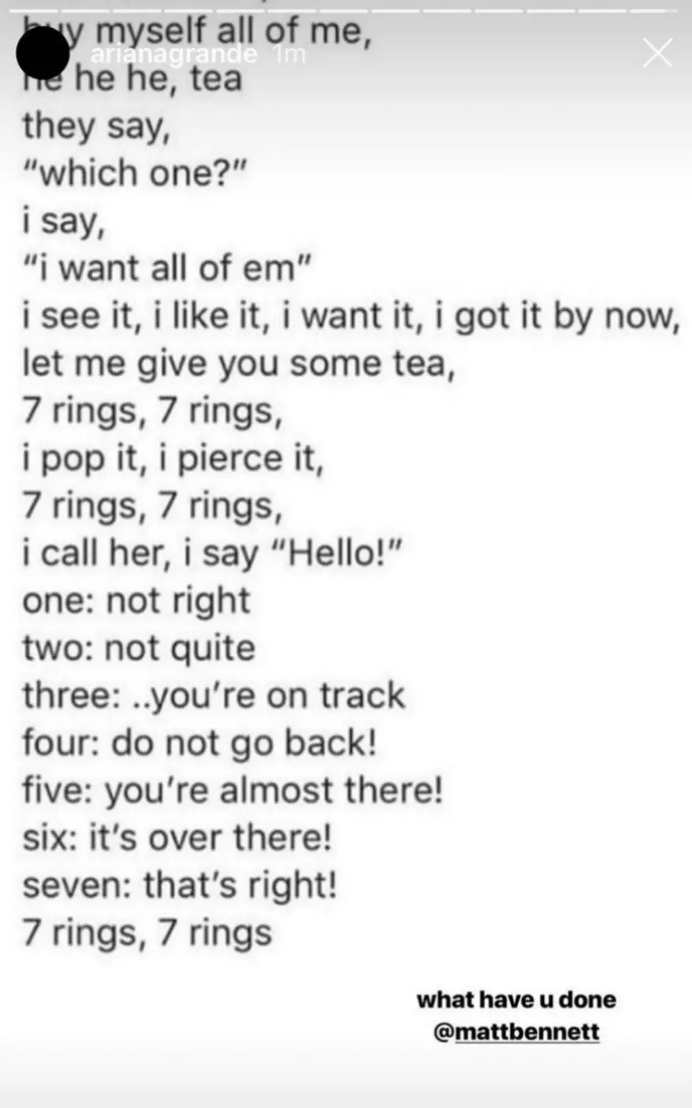 ariana grande 7 rings lyrics